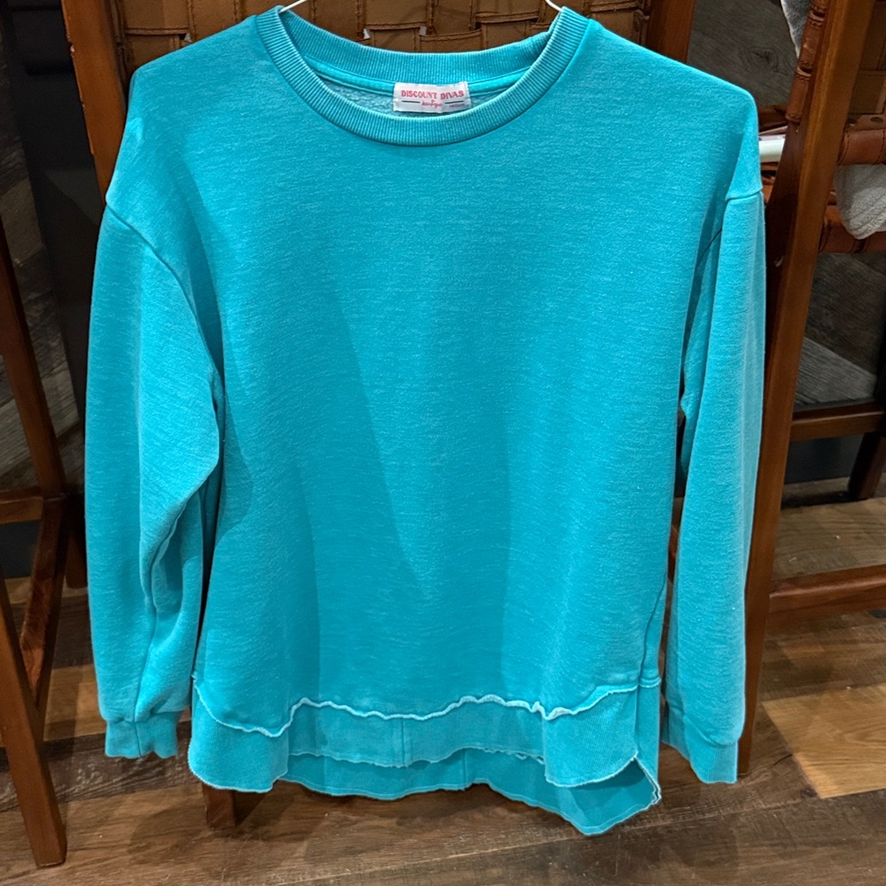 Teal Pullover by Discount Divas.